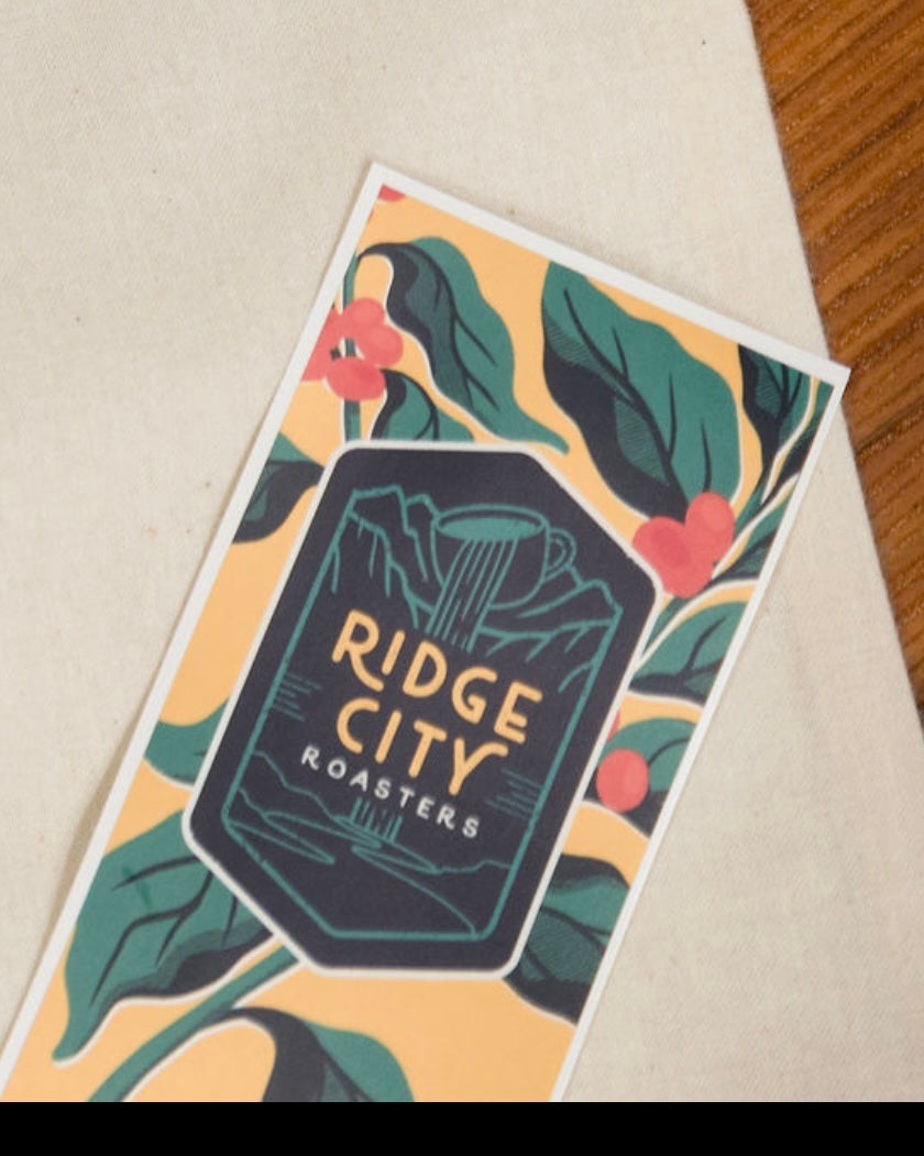 Ridge City coffee bag sticker